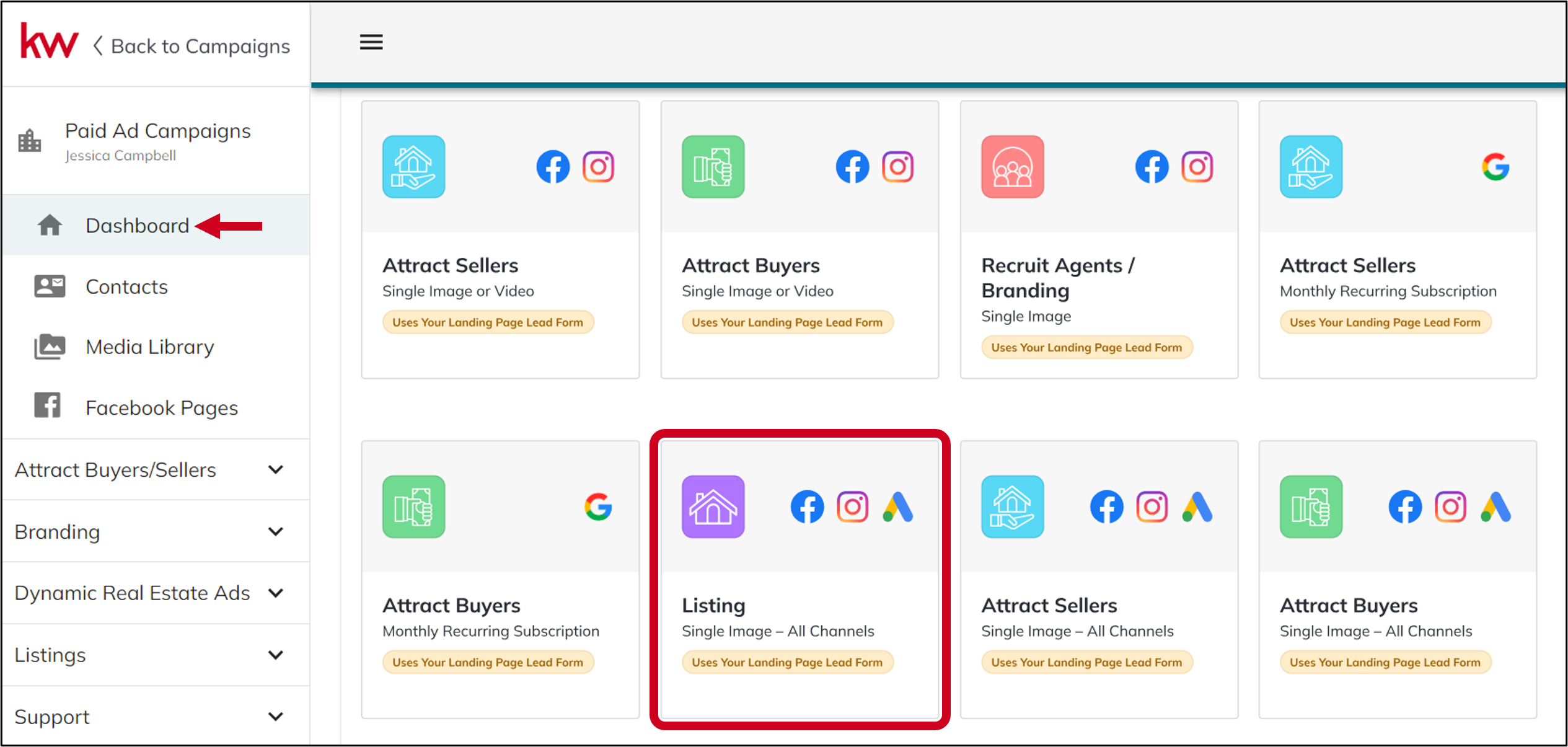 campaigns paid ads choose multi channel listing.png