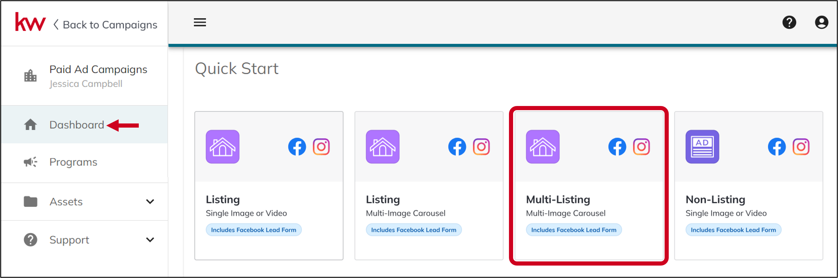 Create a Facebook/Instagram Lead Capture Ad: Multi-Listing / Multi