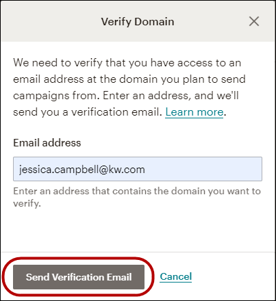 verify email address without sending email api