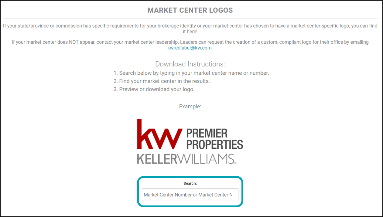 Download Your Market Center DBA Logo – KW Answers With Keller Williams Letterhead Templates