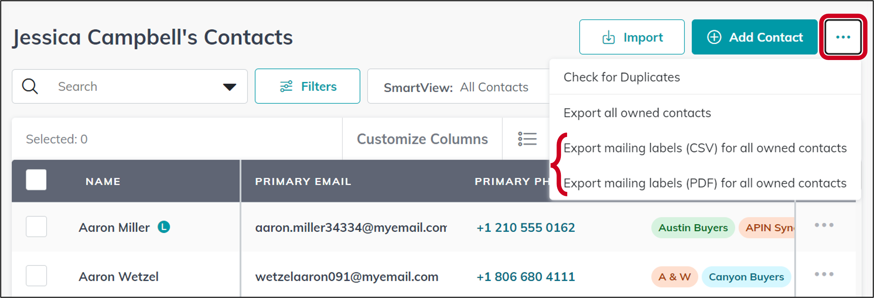 contacts export mailing labels solo.png
