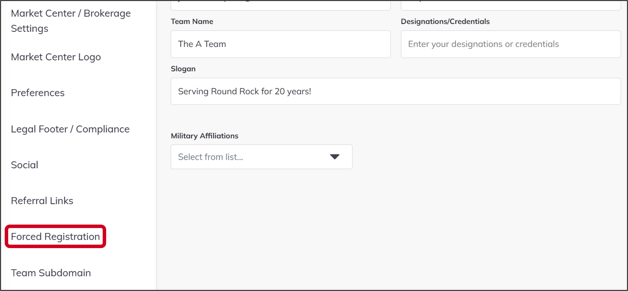 teams web settings forced reg section.png