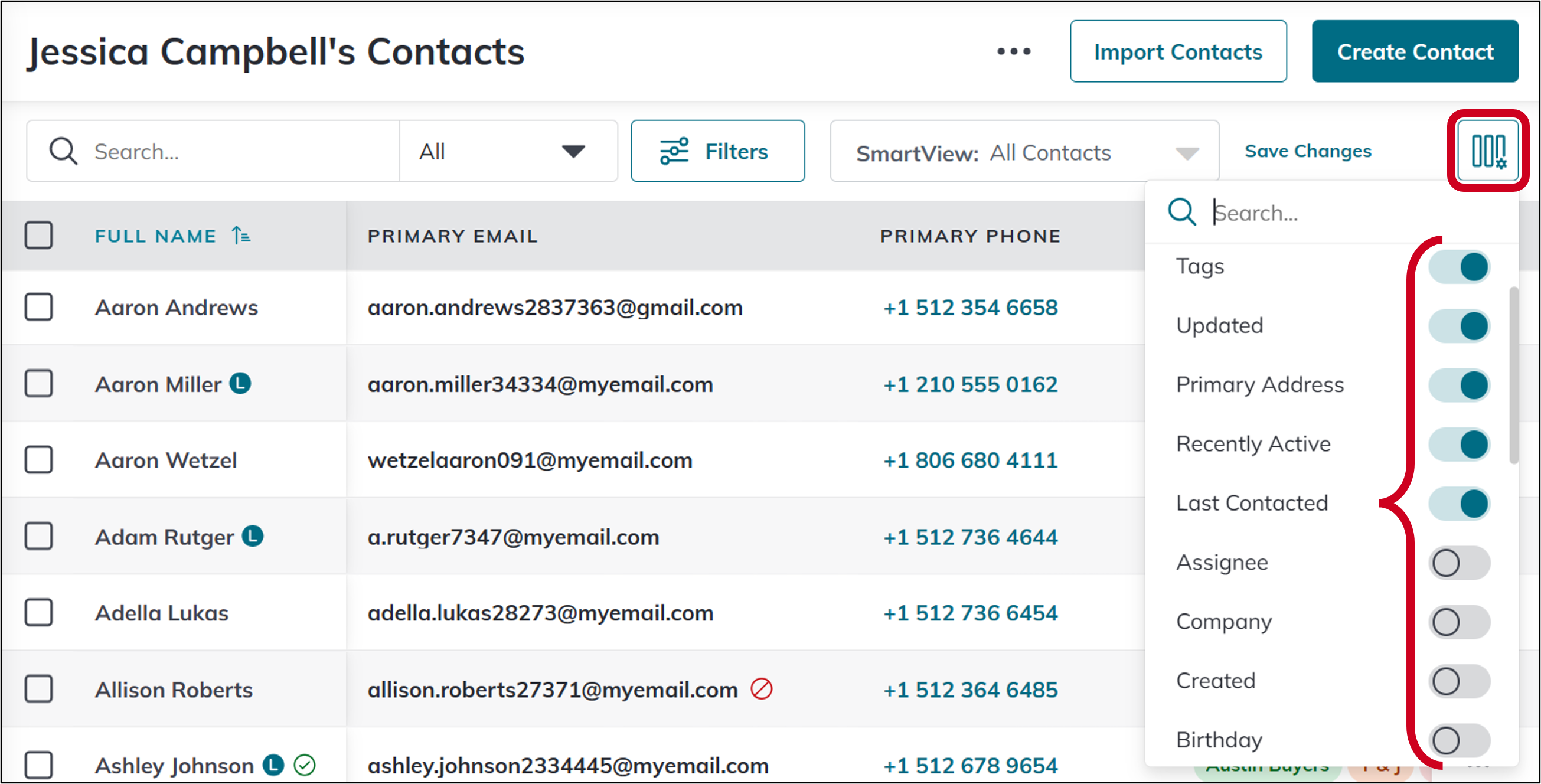 contacts customize columns button w dropdown.png