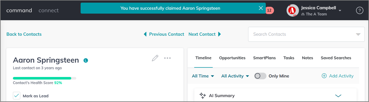 teams contacts leads claim success.png