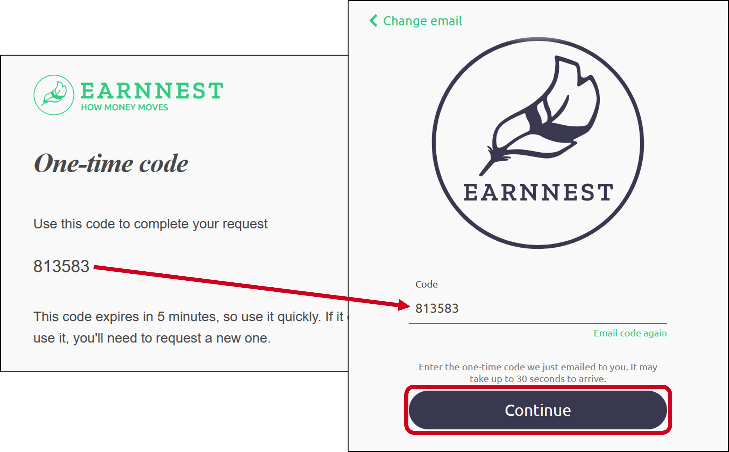 earnnest_signin_enter_emailed_code.png